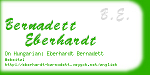 bernadett eberhardt business card